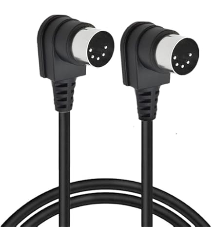 Amazon.co.jp: GLHONG MIDI 90度角度MIDI 5ピンDINケーブル L字型Doul